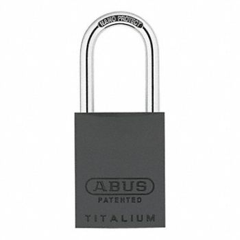 ABUS Keyed Padlock 29/32 in Rectangle Black, 14J864