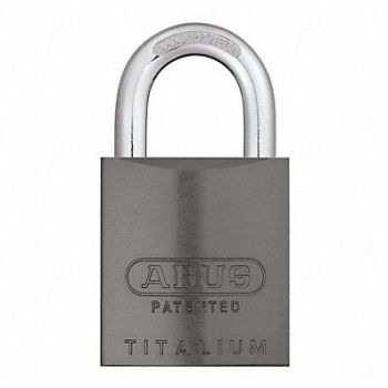 ABUS Keyed Padlock 15/16 in Rectangle Black, 14J876