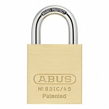 ABUS Keyed Padlock 15/16 in Rectangle Yellow, 14J880