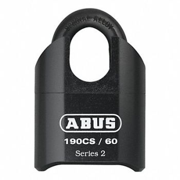 ABUS Combination Padlock 2 1/2in Rectgle Blck, 14J898