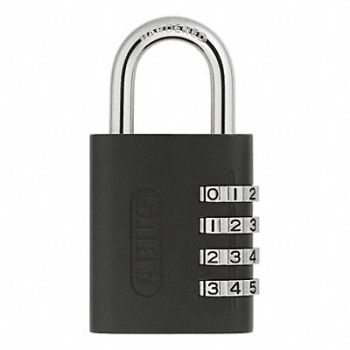 ABUS Combination Padlock 2 3/16in Rectgle Blk, 14J899