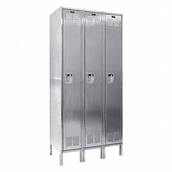 HALLOWELL Lckr 1x3Lckr Silver 78 x54 x18 Assm, 14L069