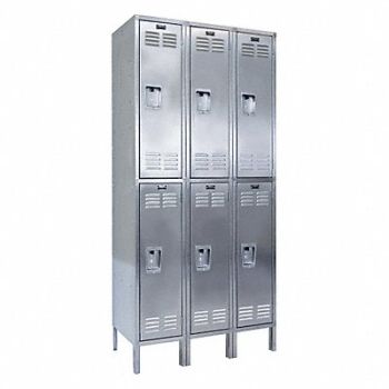 HALLOWELL Lckr 2x3Lckr Silver 78 x54 x18 Assm, 14L073