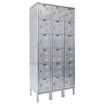 HALLOWELL Bx Lckr 6x3Lckr Silver 78 x54 x18 Assm, 14L077