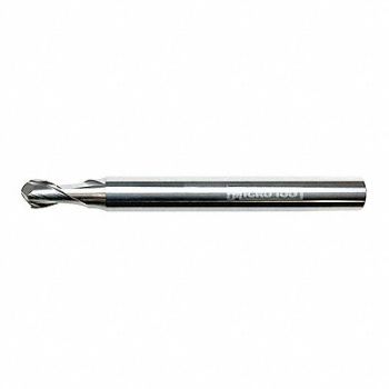 MICRO 100 Ball End Mill Single End 6.00mm Carbide, 14M596