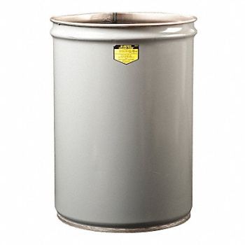 JUSTRITE Open-Head Drum 12 gal Gray, 14N860
