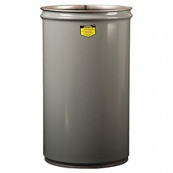JUSTRITE Open-Head Drum 15 gal Gray, 14N861