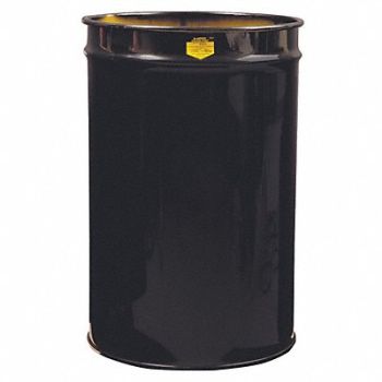 JUSTRITE Open-Head Drum 55 gal Blk, 14N872