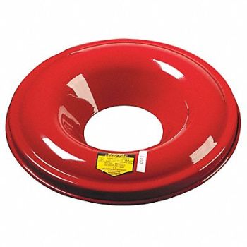 GRAINGER APPROVED Drum Cover Red Steel 55 gal, 14N876