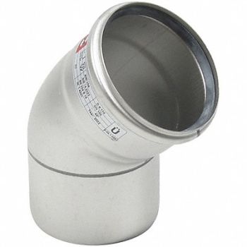 BLUCHER 45 Elbow SS 4 in Socket x Push Fit, 14N967