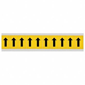 BRADY Numbers And Letters Arrow 1-1/2In H PK10, 14R042