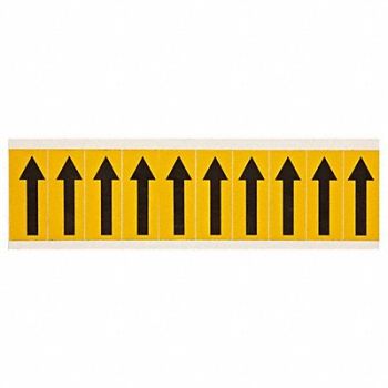 BRADY Symbol Label Arrow 2-1/4 in H PK10, 14R044