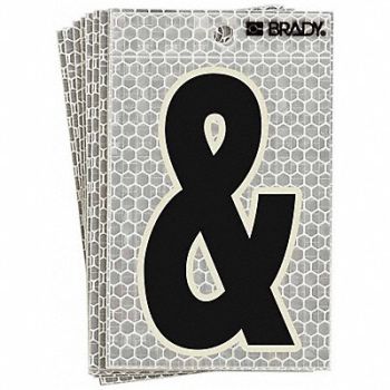BRADY Reflective Symbol 3-1/2 in H PK10, 14R051