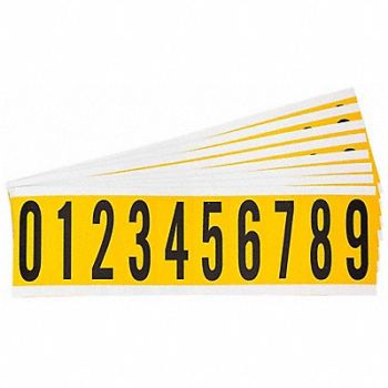 BRADY Numbers And Letters Kit 0 Thru 9 PK25, 14R093