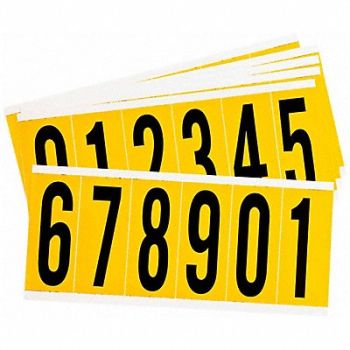 BRADY Numbers And Letters Kit 0 Thru 9 PK25, 14R094