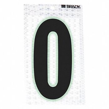 BRADY Ultra Reflective Numbers 0 PK10, 14R099