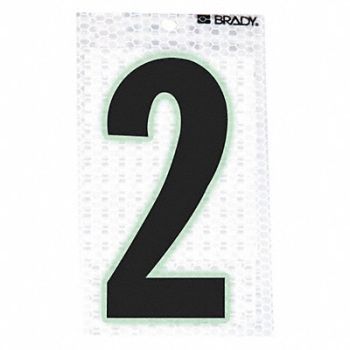BRADY Ultra Reflective Numbers 2 PK10, 14R102