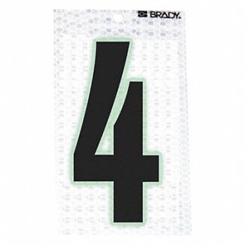 BRADY Ultra Reflective Numbers 4 PK10, 14R104
