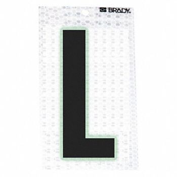 BRADY Ultra Reflective Letter L PK10, 14R121