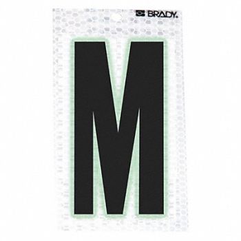BRADY Ultra Reflective Letter M PK10, 14R122