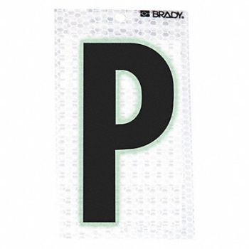 BRADY Ultra Reflective Letter P PK10, 14R125