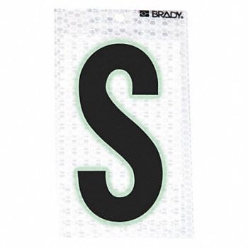 BRADY Letter Label Character S PK10, 14R128