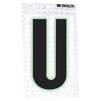 BRADY Ultra Reflective Letter U PK10, 14R130