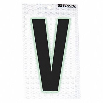 BRADY Ultra Reflective Letter V PK10, 14R131