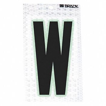 BRADY Ultra Reflective Letter W PK10, 14R132