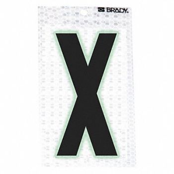 BRADY Ultra Reflective Letter X PK10, 14R133