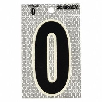 BRADY Ultra Reflective Numbers 0 PK10, 14R136