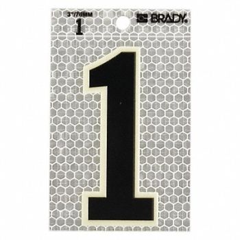 BRADY Ultra Reflective Numbers 1 PK10, 14R137