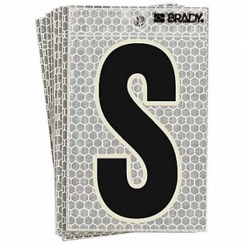 BRADY Ultra Reflective Letter S PK10, 14R164