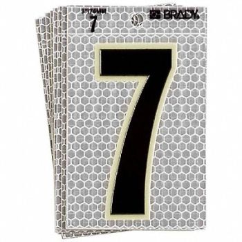 BRADY Ultra Reflective Numbers 7 6 in H PK10, 14R179