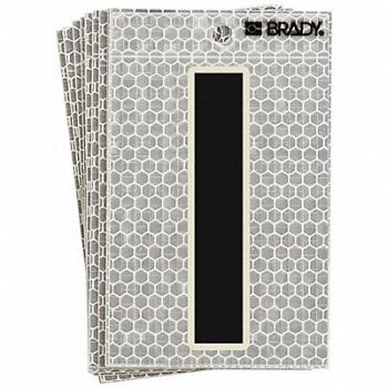 BRADY Refl. Letter Label I Glow in Dark PK10, 14R190