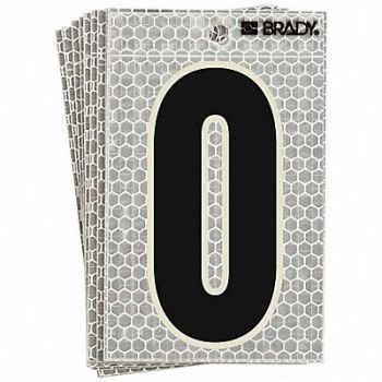 BRADY Refl. Letter Label O Glow in Dark PK10, 14R196