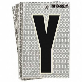 BRADY Ultra Reflective Letter Y PK10, 14R170