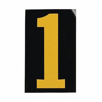 BRADY Reflective Numbers And Letters 1 PK25, 14R210