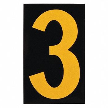 BRADY Reflective Numbers And Letters 3 PK25, 14R212
