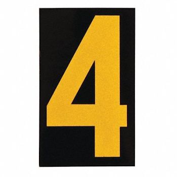 BRADY Reflective Numbers And Letters 4 PK25, 14R213