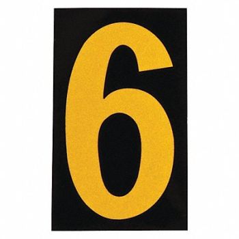 BRADY Reflective Numbers And Letters 6 PK25, 14R215