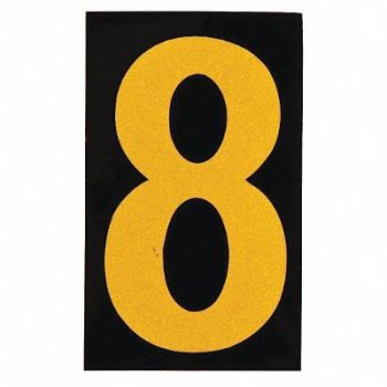 BRADY Reflective Numbers And Letters 8 PK25, 14R217