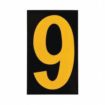 BRADY Reflective Numbers And Letters 9 PK25, 14R218
