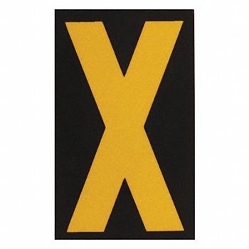 BRADY Reflective Numbers And Letters X PK25, 14R242