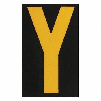 BRADY Reflective Numbers And Letters Y PK25, 14R243