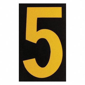 BRADY Reflective Numbers And Letters 5 PK25, 14V809
