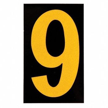 BRADY Reflective Numbers And Letters 9 PK25, 14V813