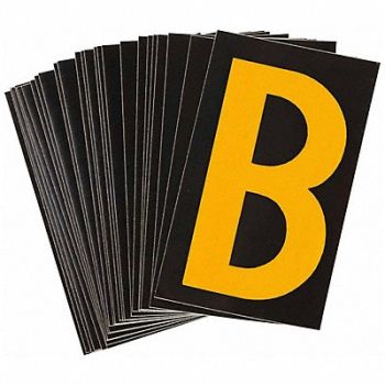 BRADY Reflective Numbers And Letters B PK25, 14V815