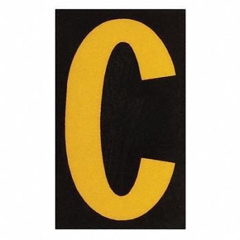 BRADY Reflective Numbers And Letters C PK25, 14V817