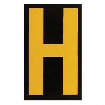 BRADY Reflective Numbers And Letters H PK25, 14V784